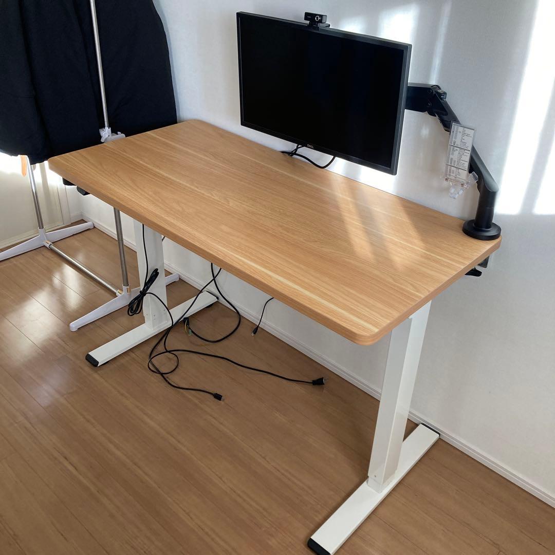 【引取限定】FLEXISPOT 電動昇降式デスク天板付き120cm×60cm
