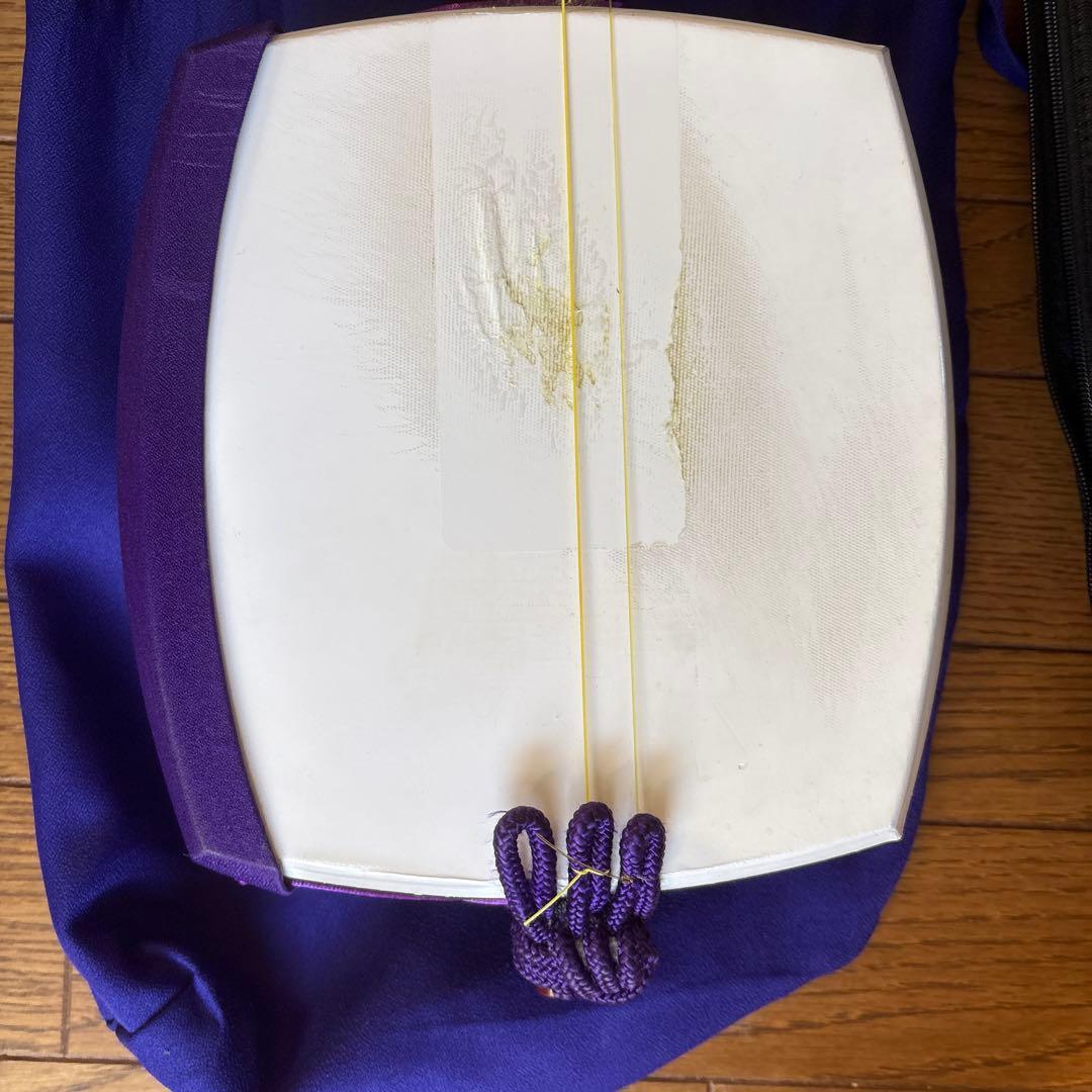 三味線本体 白色・茶色 ケース付き