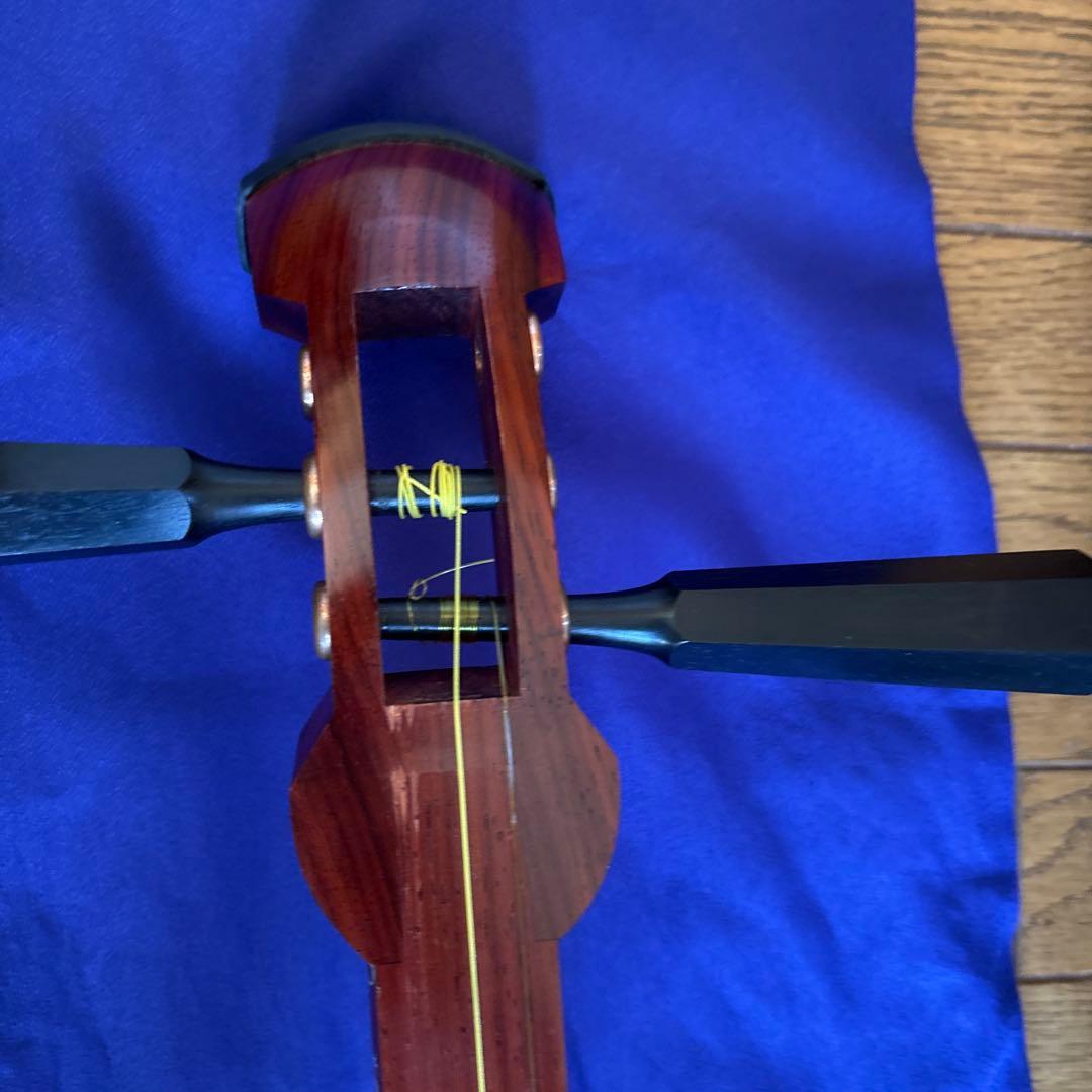 三味線本体 白色・茶色 ケース付き