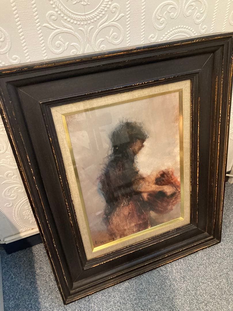 平野 遼 陶器市の女 油彩 絵画 4F 4号 【最終値下げ】