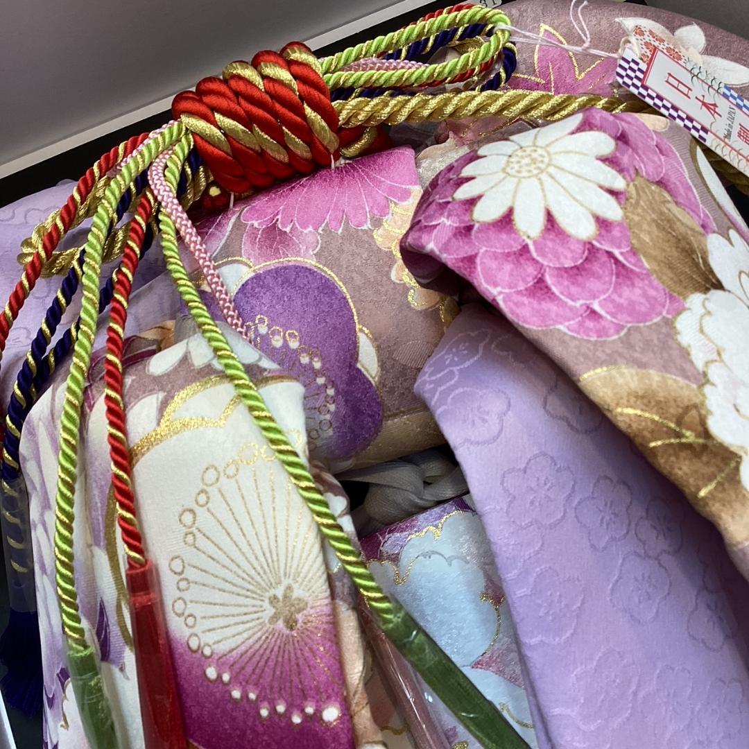 七五三 結び帯 箱せこセット 草履バッグ 大サイズ ７歳用 新品 g7307