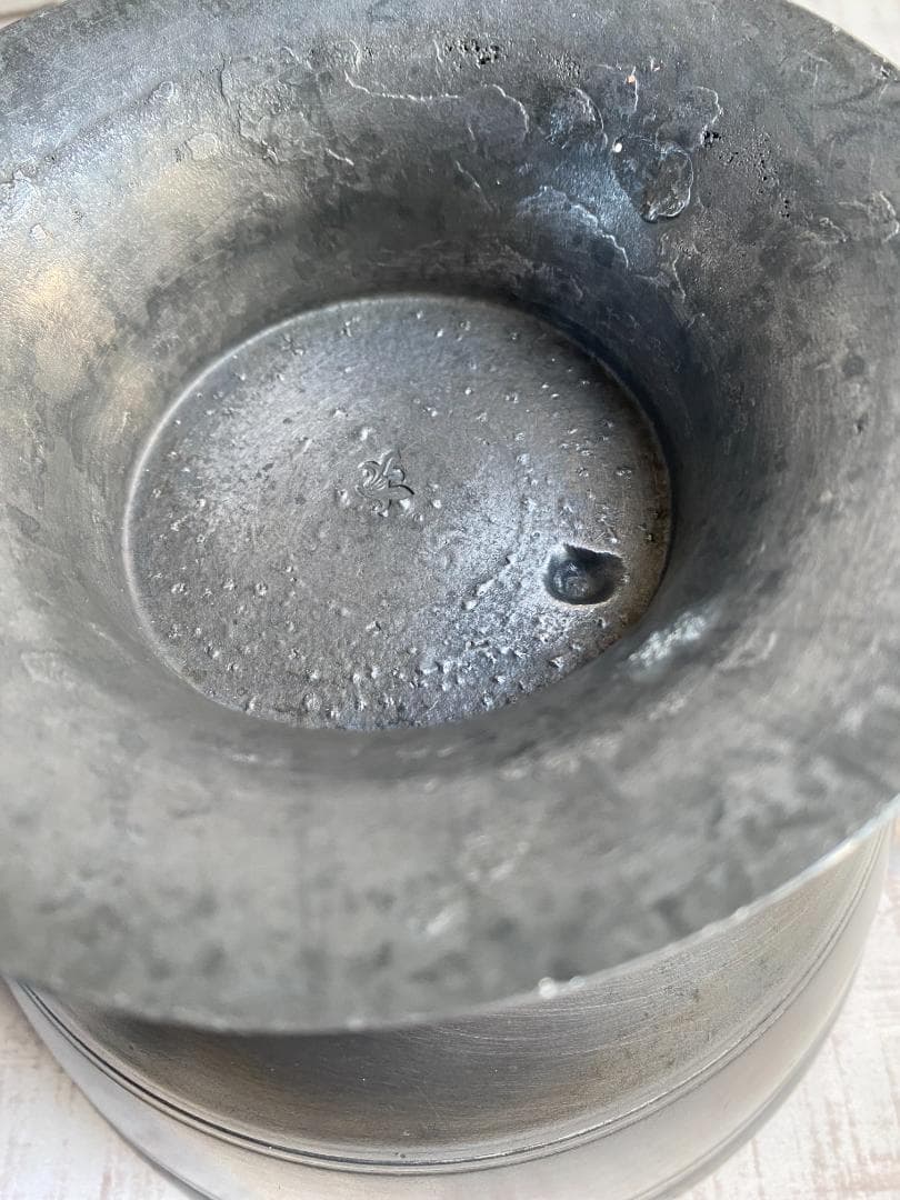 【希少】フランス アンティーク ピューター エタン スーピエール