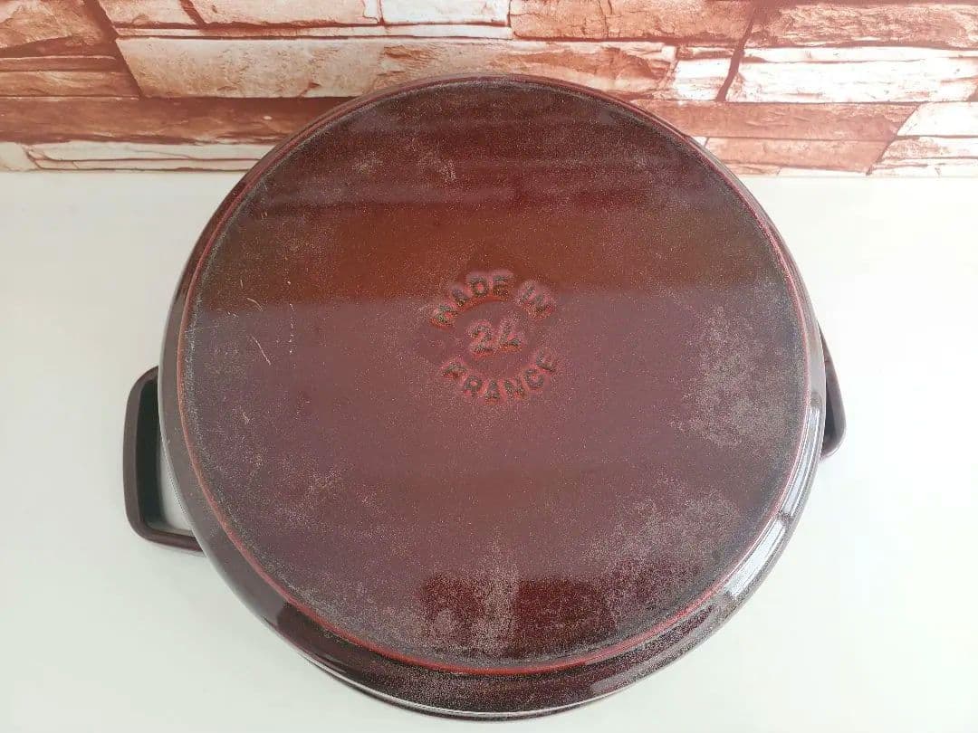 【週末価格】staub ピコ・ココット ラウンド 　24㎝　ストウブ