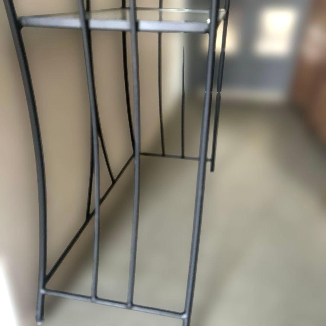 コンソール　玄関 スリム ガラステーブル おしゃれ 飾り台 黒 アルテジャパン