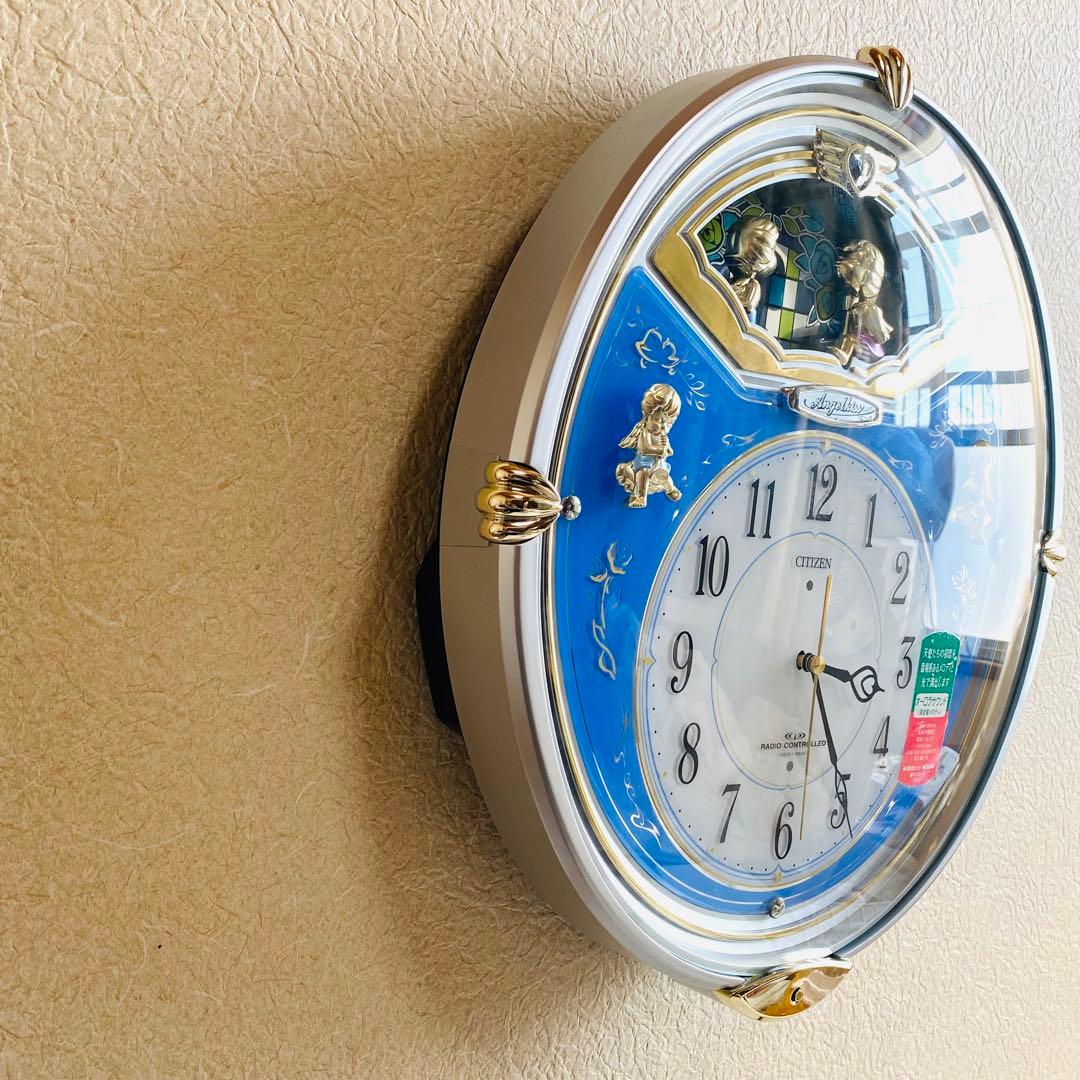 シチズン エンジェルキス 電波掛け時計 6曲メロディ入り 4MN404