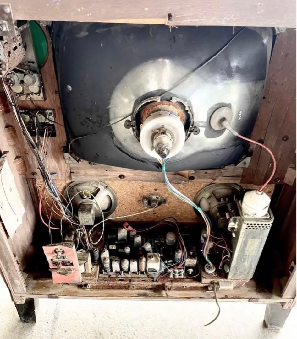 ●【昭和レトロ】NECブラウン管 希少 テレビ 木材 アンティーク ビンテージ②