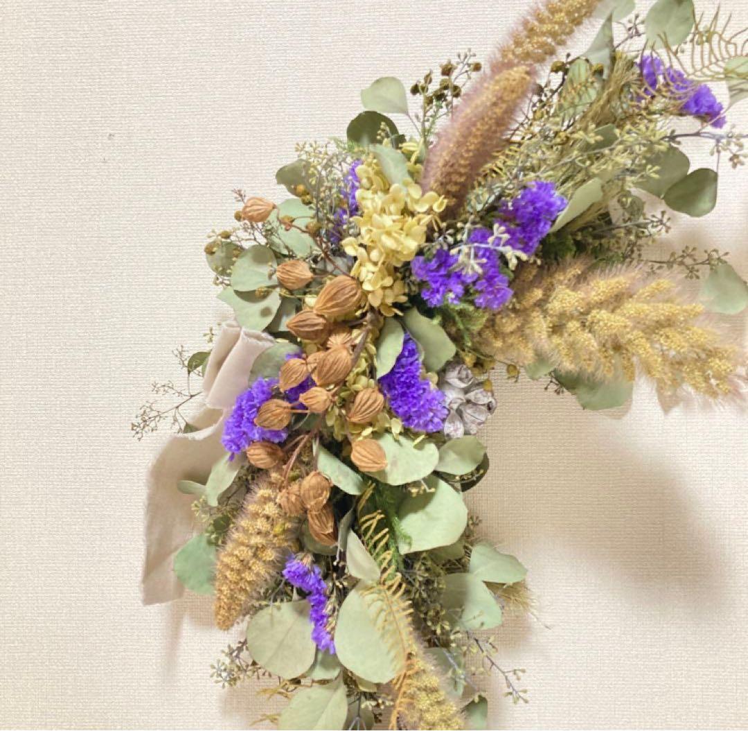 ポポラスベリー三ケ月スワッグ　ドライフラワー