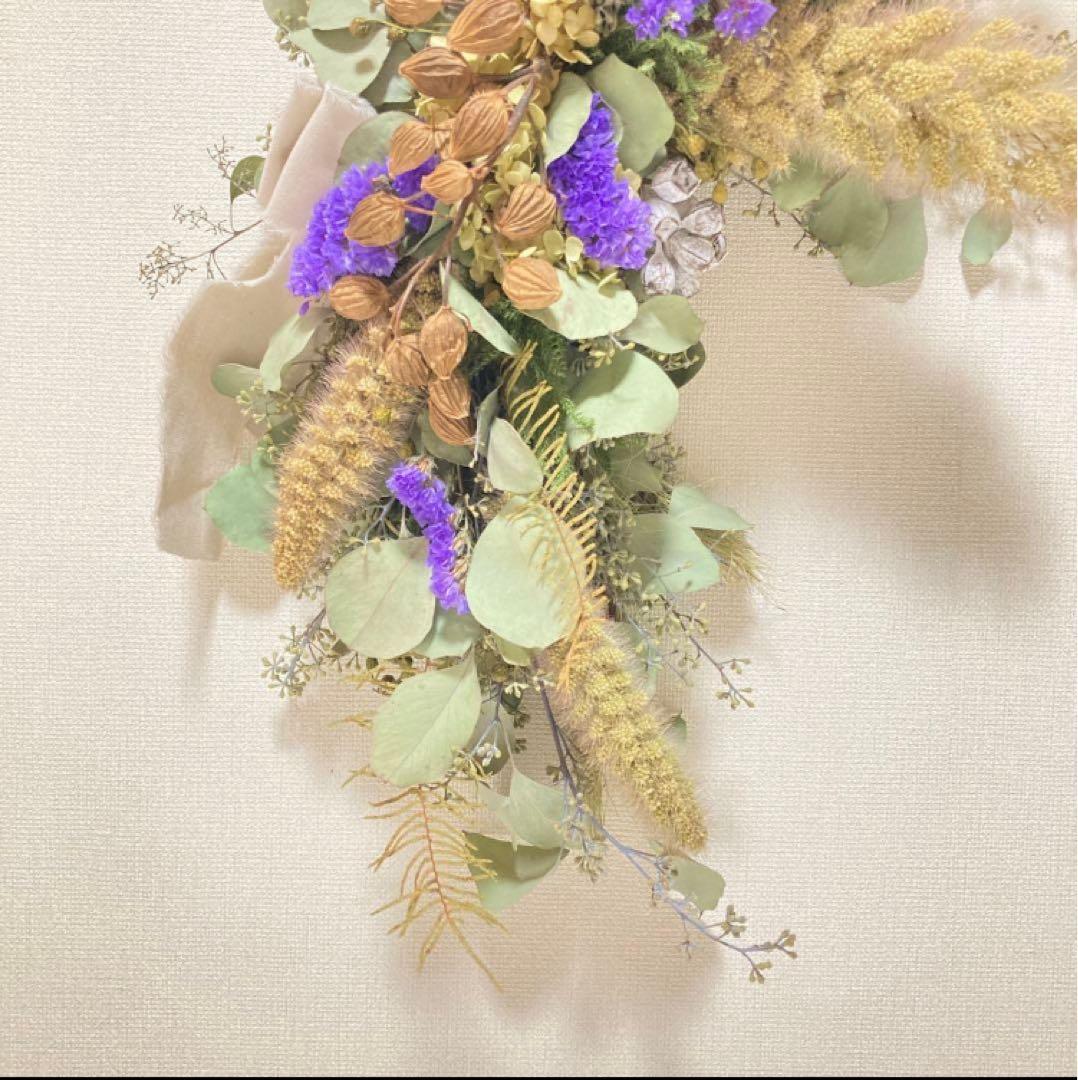 ポポラスベリー三ケ月スワッグ　ドライフラワー