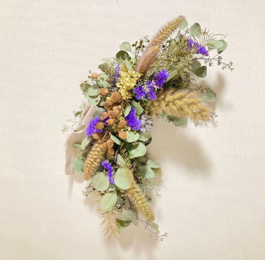 ポポラスベリー三ケ月スワッグ　ドライフラワー