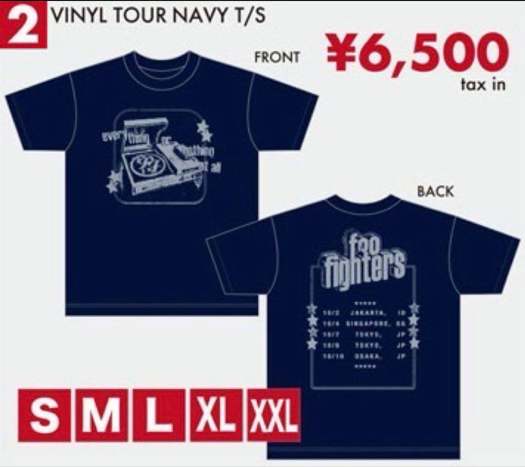 会場限定】Foo Fighters VINYL TOUR NAVY XL