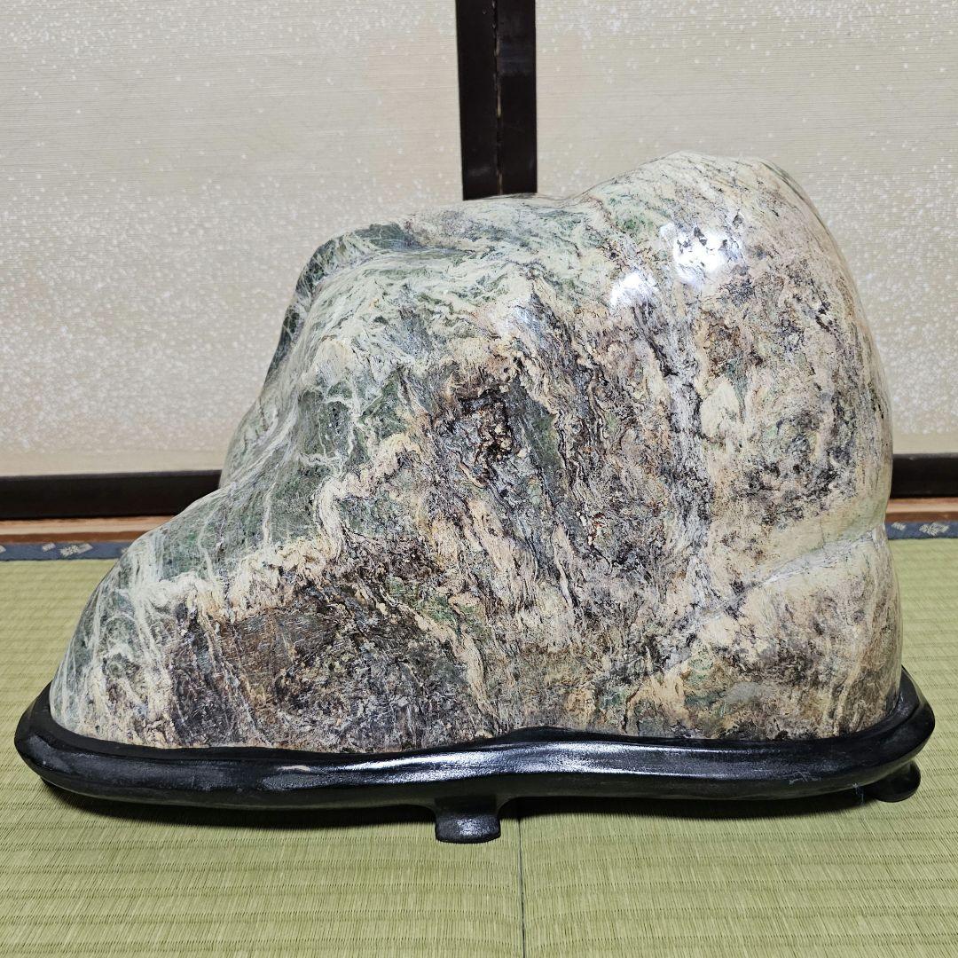 日高翡翠 34kg 北海道産日本銘石水石ひすいヒスイ鑑賞石