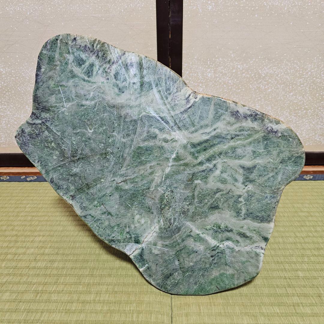 日高翡翠 34kg 北海道産日本銘石水石ひすいヒスイ鑑賞石