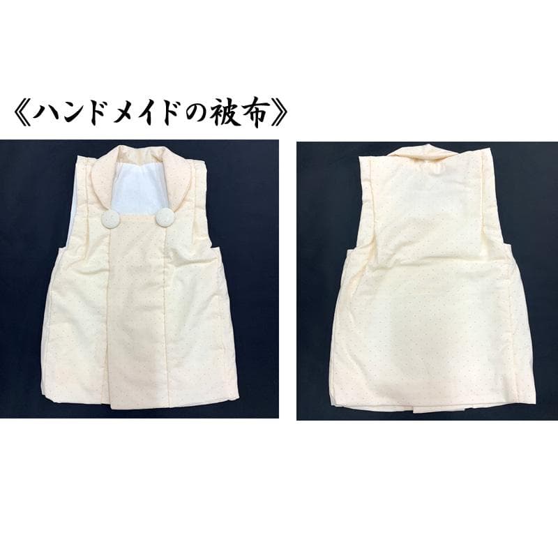 512ag67□七五三 三歳 女児 着物&被布 桜地紋 鈴 花文□美品