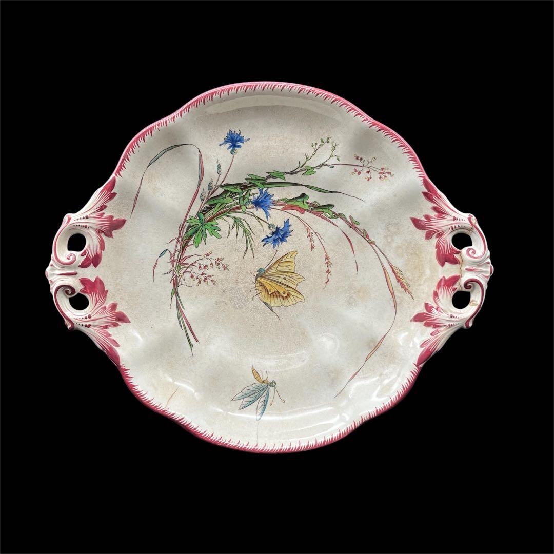 フランスアンティーク　サルグミンヌ 「PAPILLON」 コンポティエ