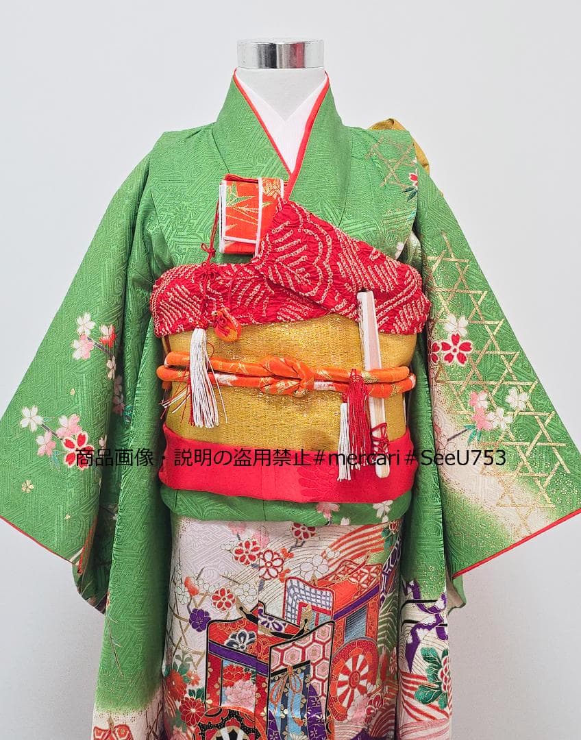 七五三　7歳　着物　フルセット　女の子 d06