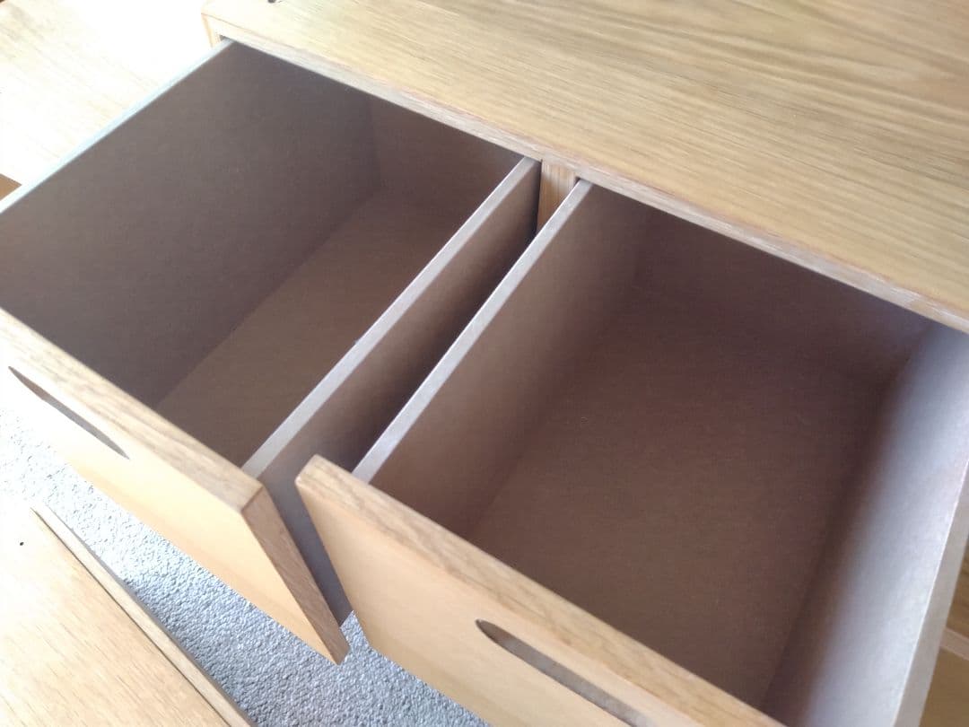 【美品】MUJI無印良品 スタッキングシェルフオーク材3段/チェストハーフ×2