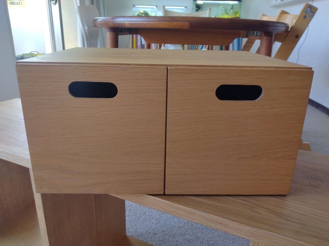 【美品】MUJI無印良品 スタッキングシェルフオーク材3段/チェストハーフ×2