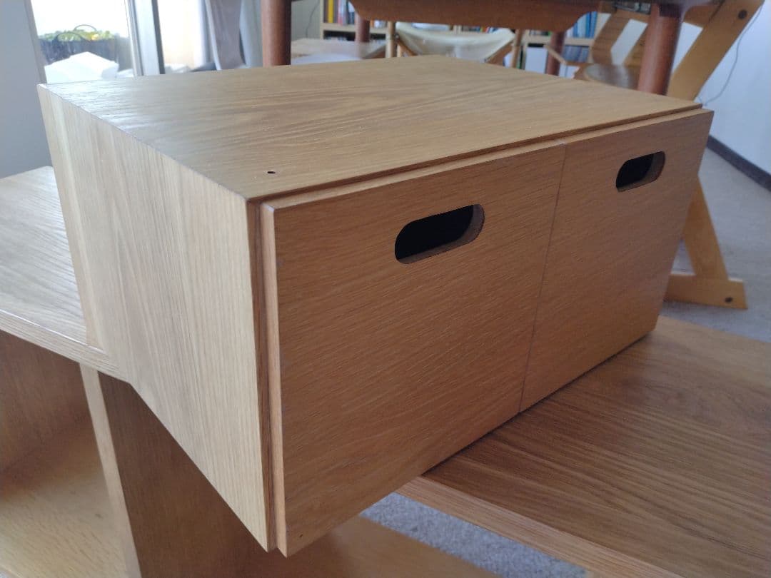 【美品】MUJI無印良品 スタッキングシェルフオーク材3段/チェストハーフ×2