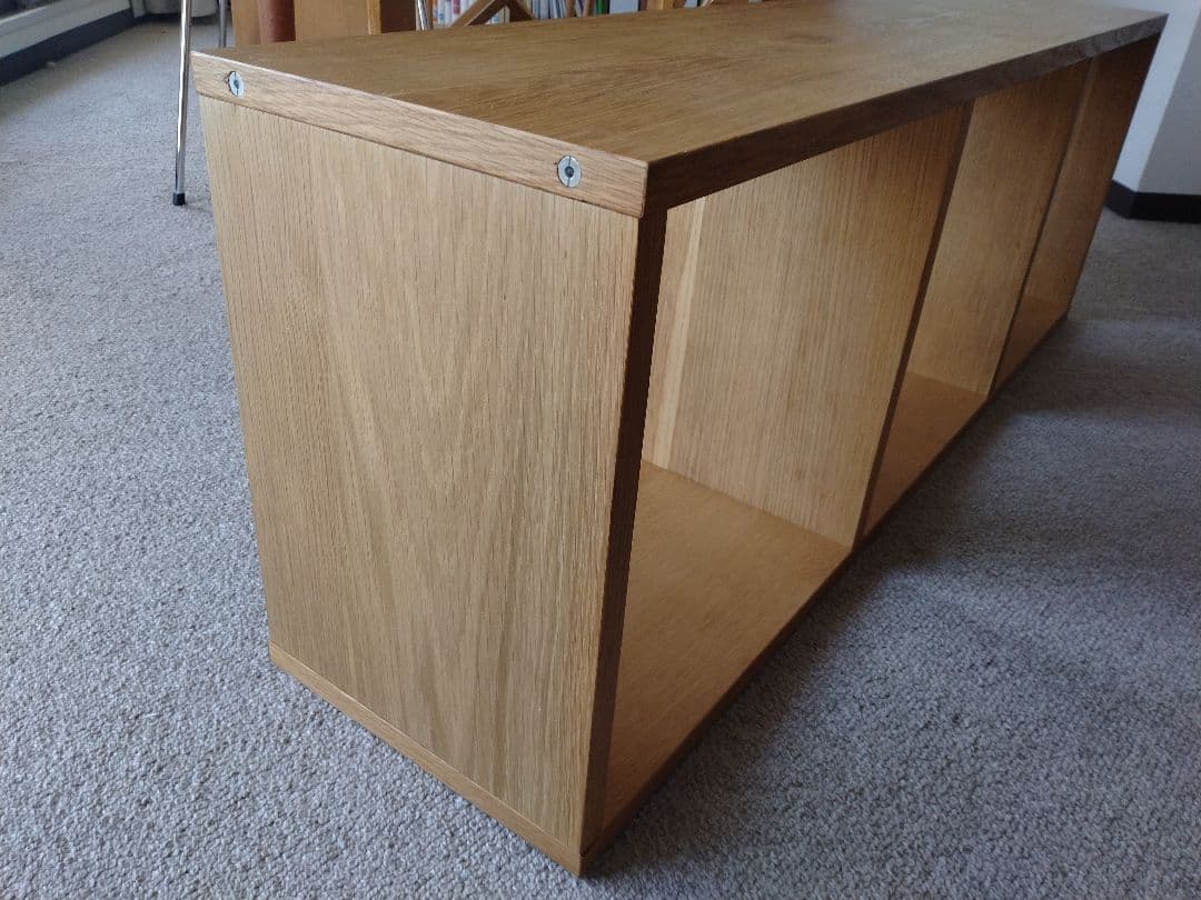 【美品】MUJI無印良品 スタッキングシェルフオーク材3段/チェストハーフ×2