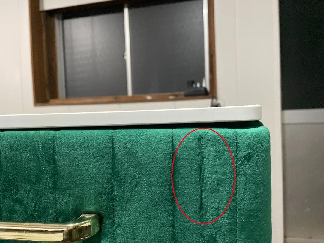 グリーン ドレッサー 化粧台デスクのみサイズ訳あり品 J108-①グリーンです