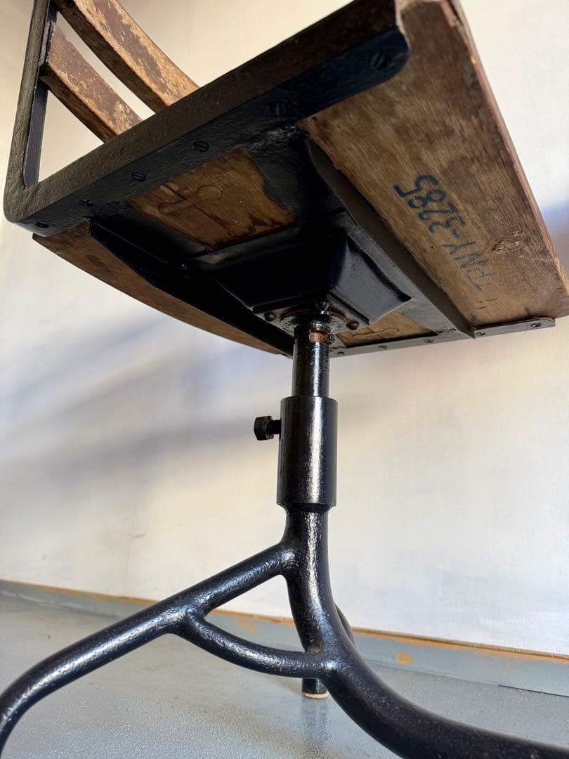 チェア 一体型 スクールデスクチェア アイアンフレーム 学習机 勉強机 学校