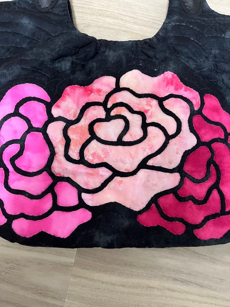 【ハワイアンキルト】　トートバッグ オールドローズ〜Classic Rose〜