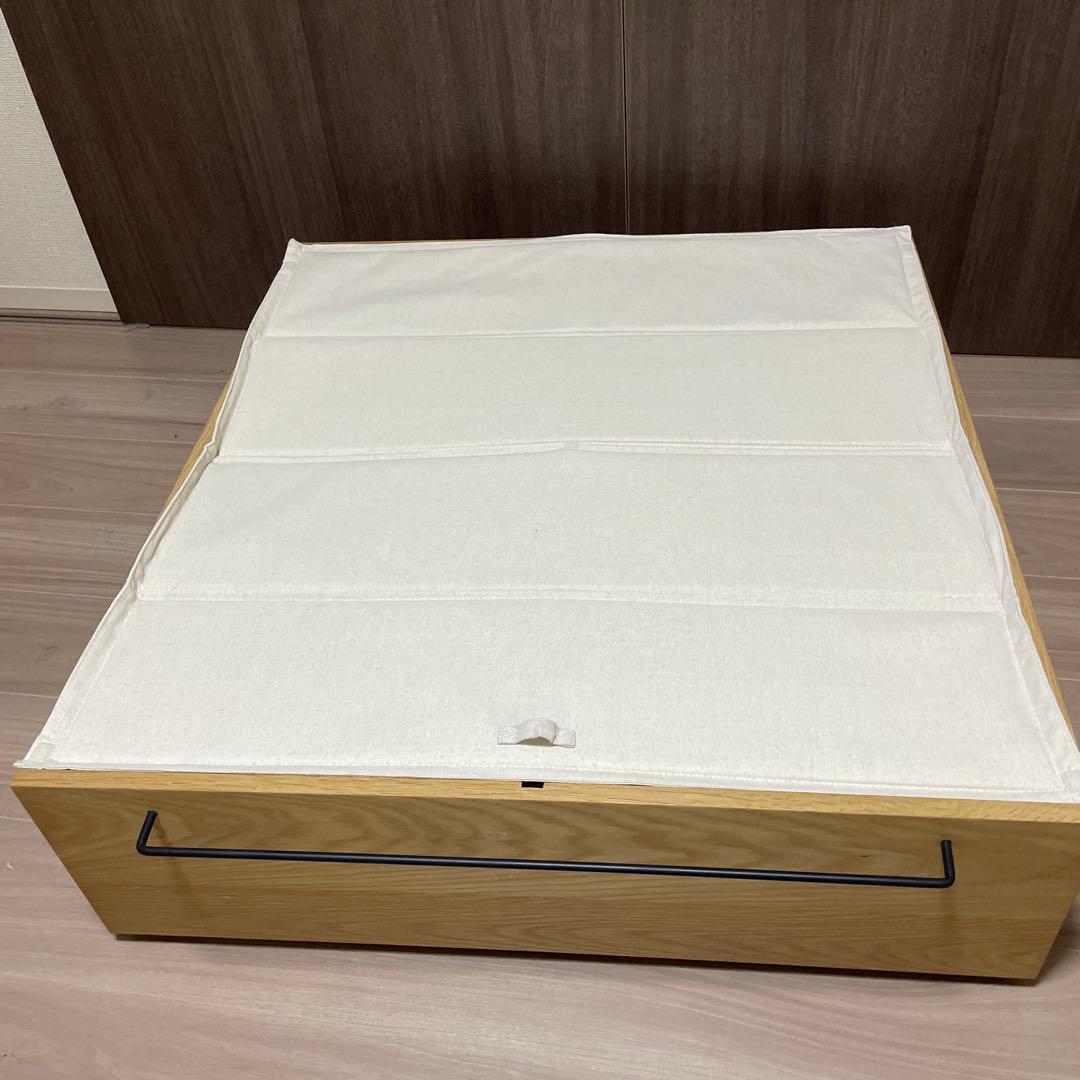 無印良品 ベッド下収納・大・オーク材・高さ25cmタイプ フタ付①