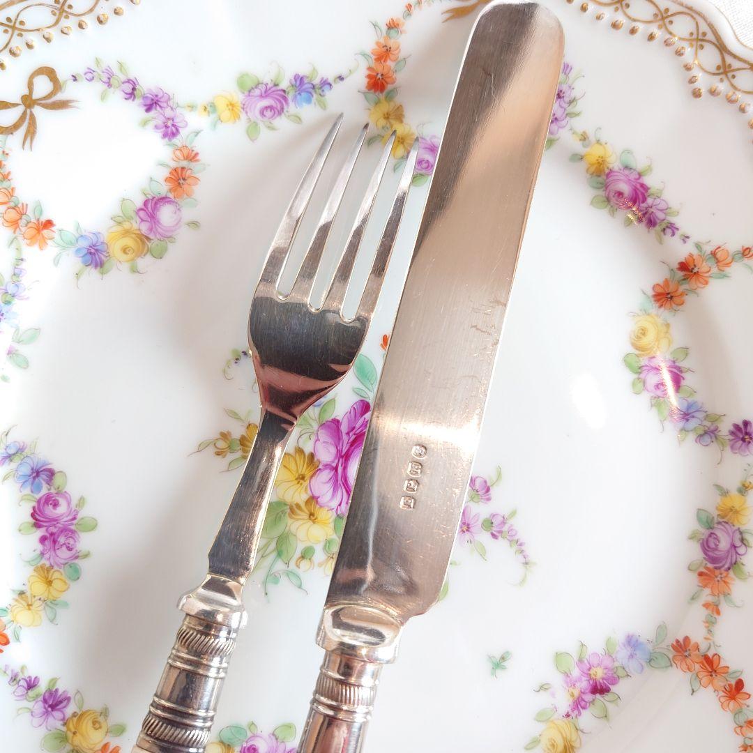 白蝶貝　マザーオブパール　デザートカトラリーセット