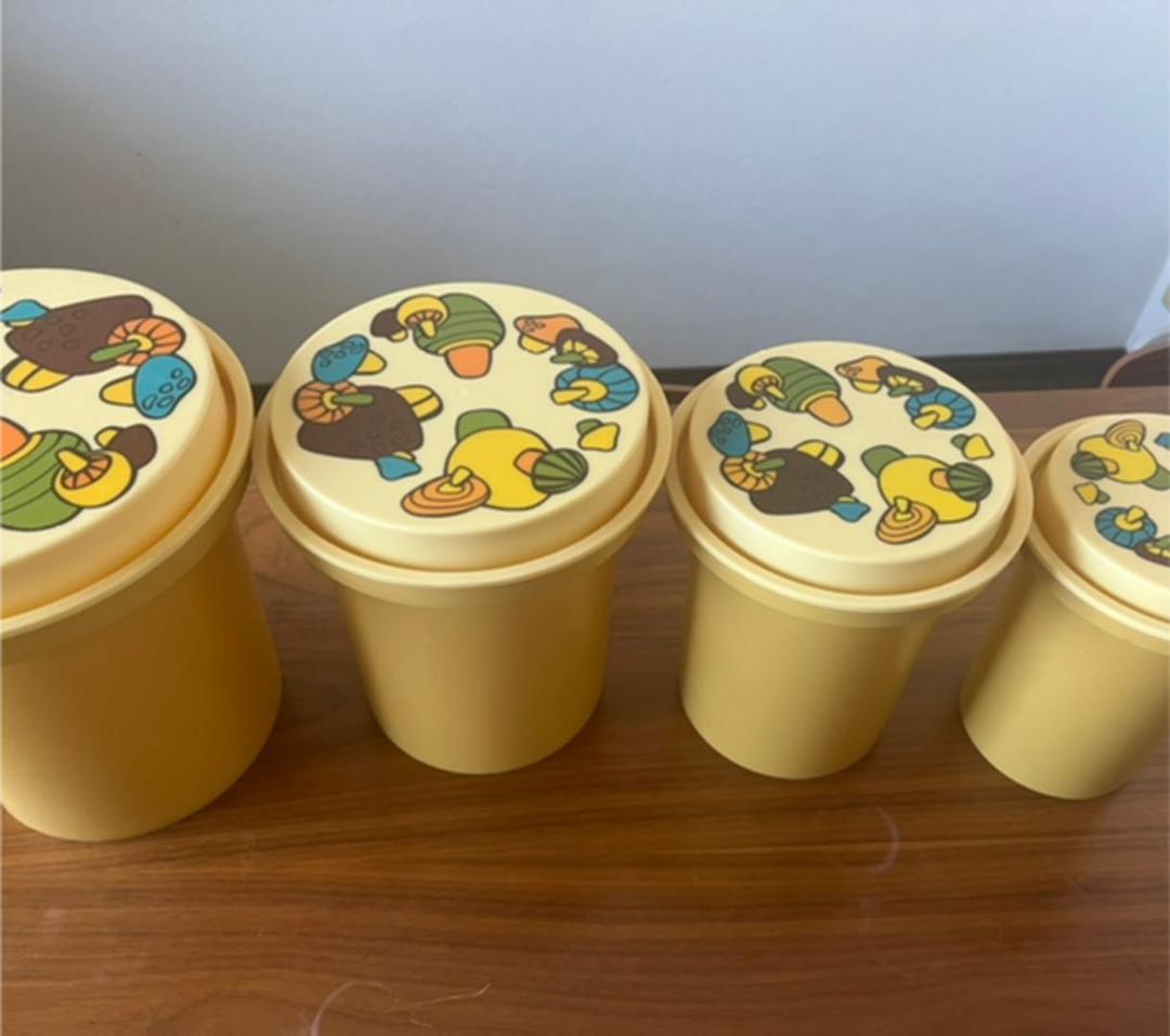 アメリカ ヴィンテージ Rubbermaid ラバーメイド きのこ　キャニスター