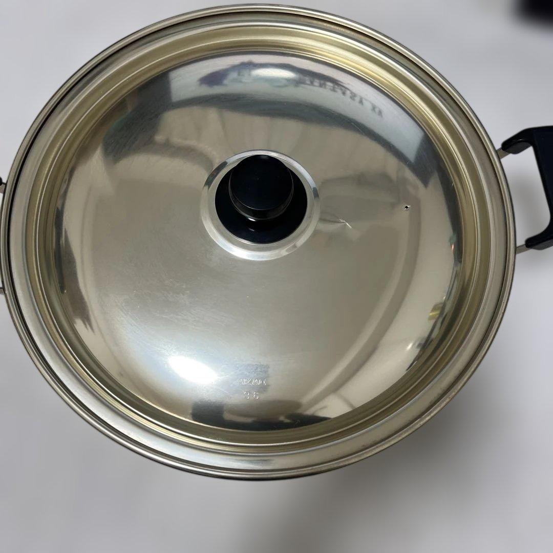 新品未使用】アカオアルミ 純しゅう酸 味鍋 36cm 17.8L 日本製 大容量