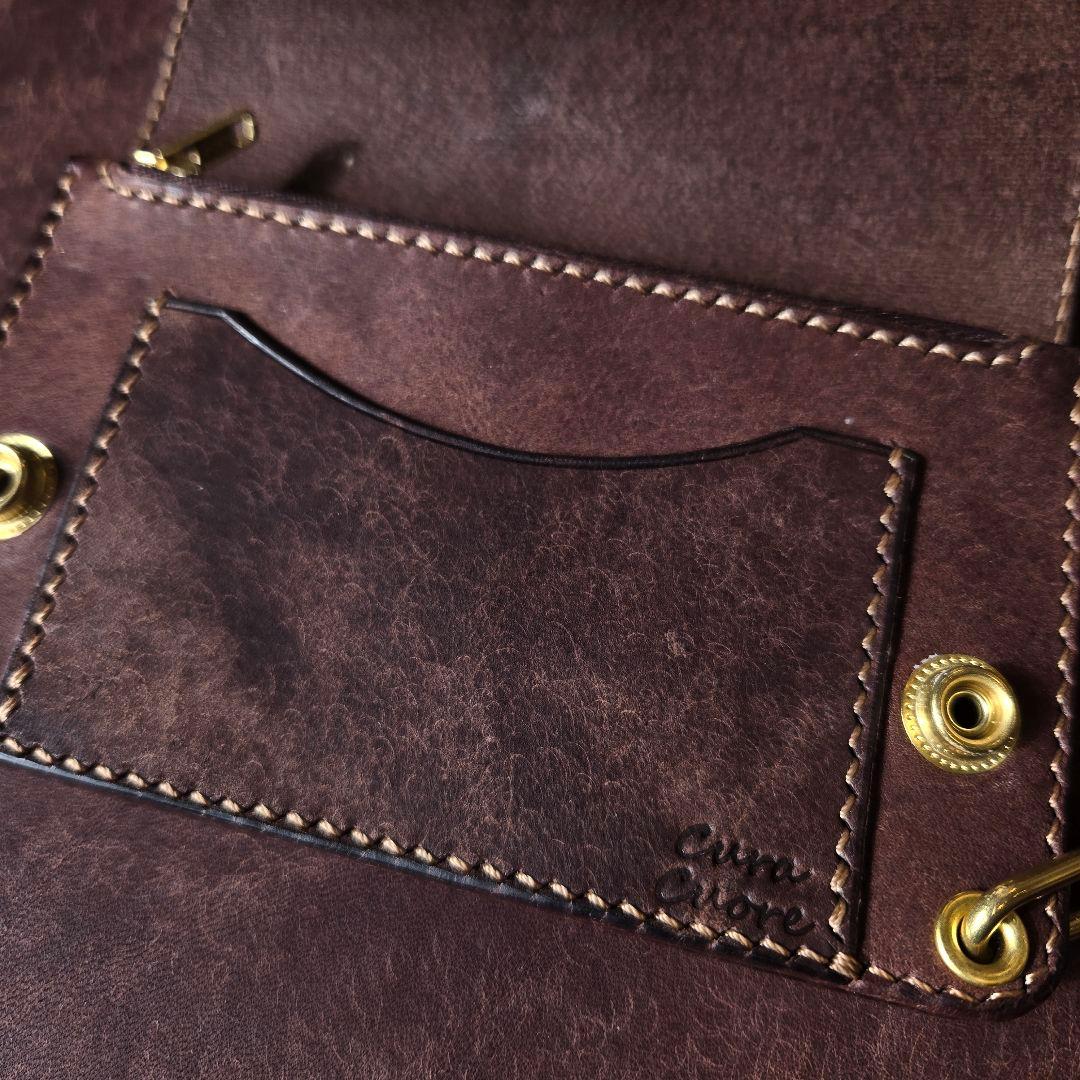 270ミドル トラッカーウォレット イタリアンレザーMARGOT【ダーク