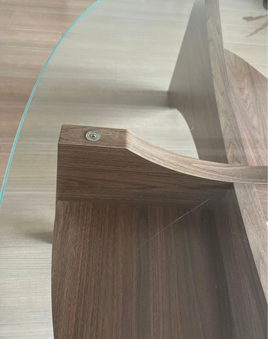 アーチ型ガラスセンターテーブル