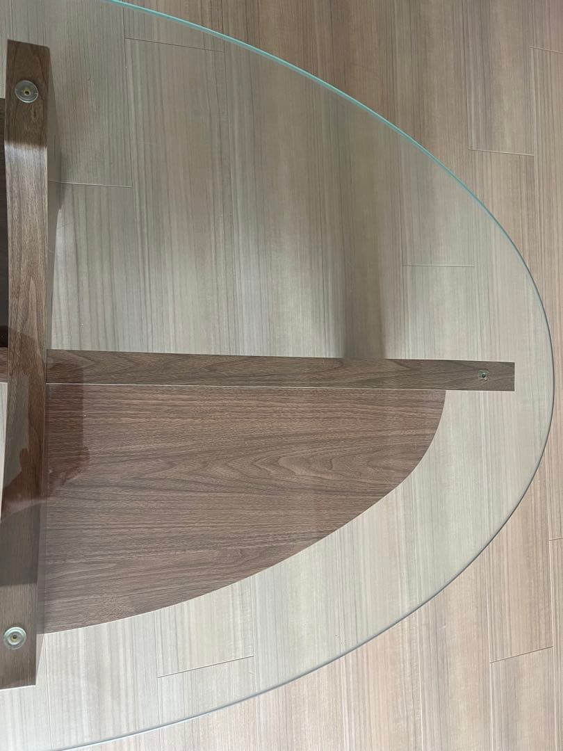 アーチ型ガラスセンターテーブル