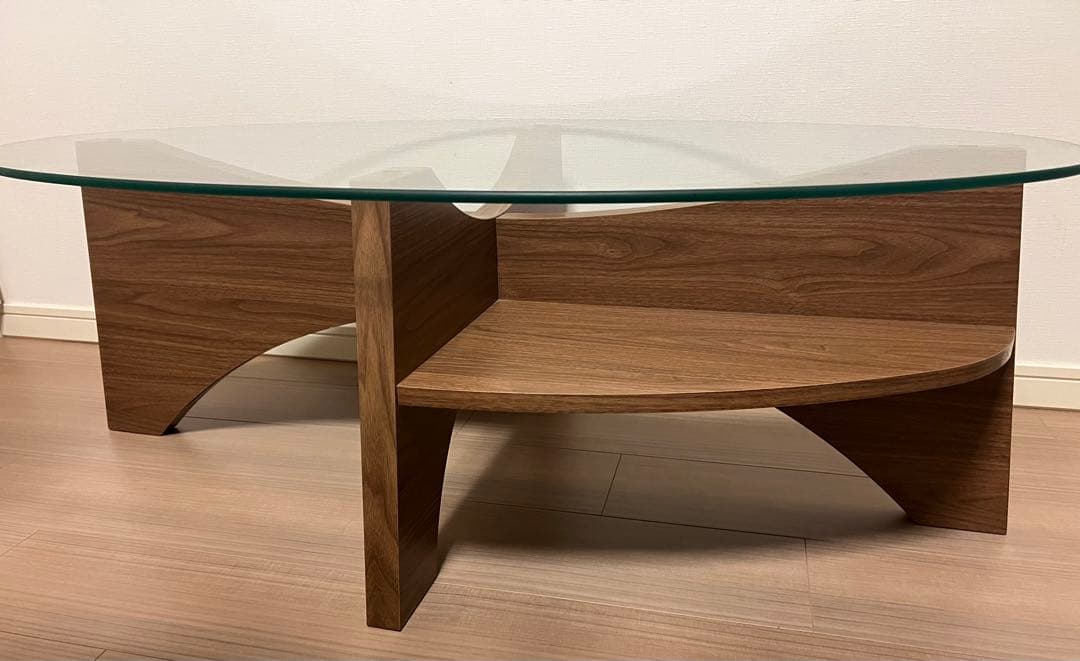 アーチ型ガラスセンターテーブル