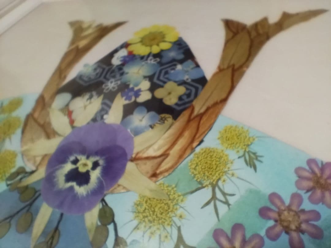 ガラス封入絵（自然植物使用）