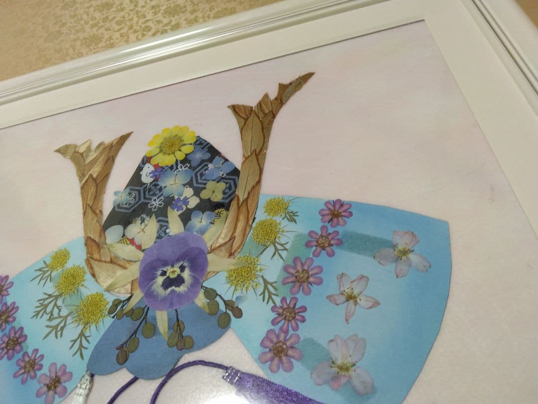 ガラス封入絵（自然植物使用）