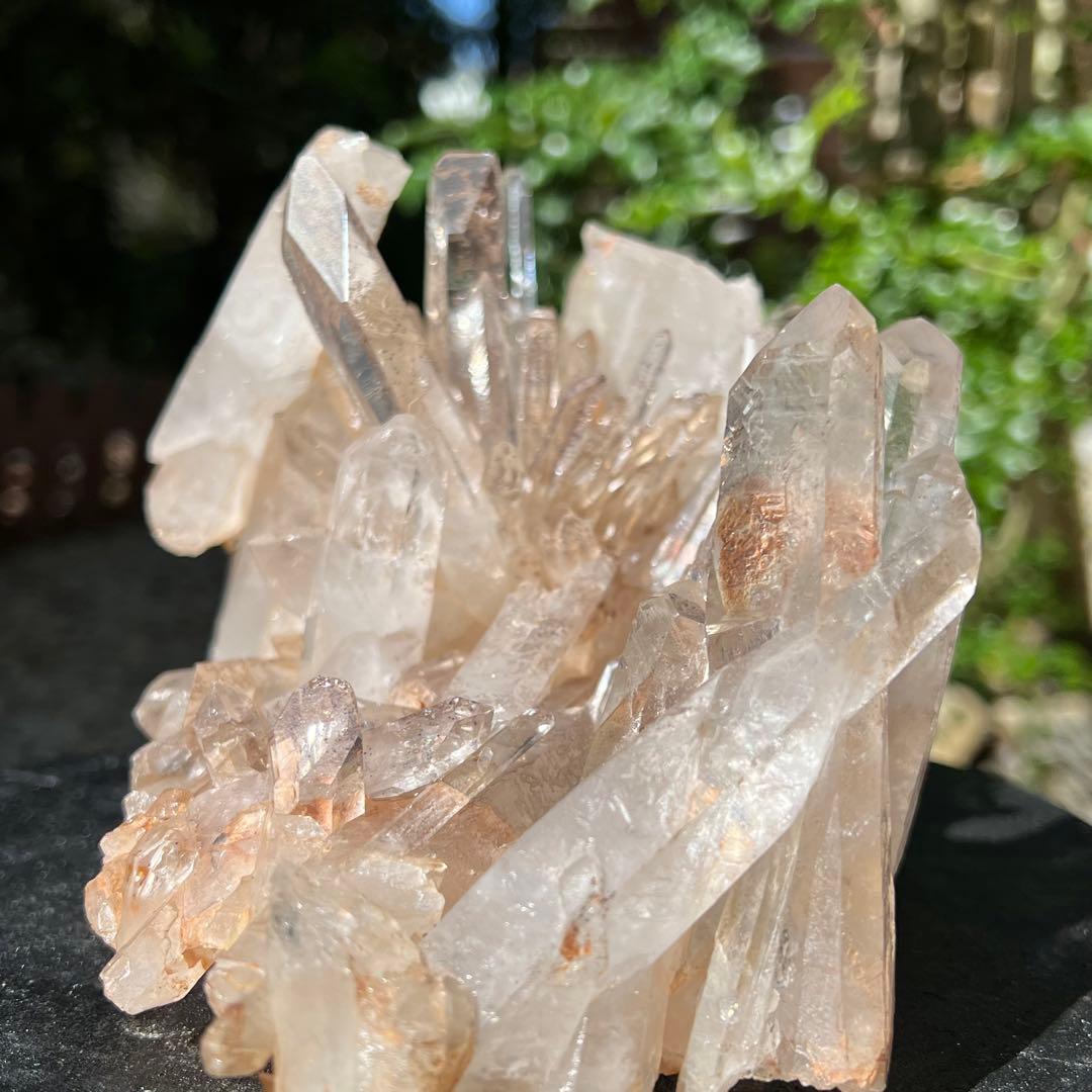 ✳️極稀品✨タンジェリンパワーと高透明度✨極上透明度 水晶クラスター 天然石 原石