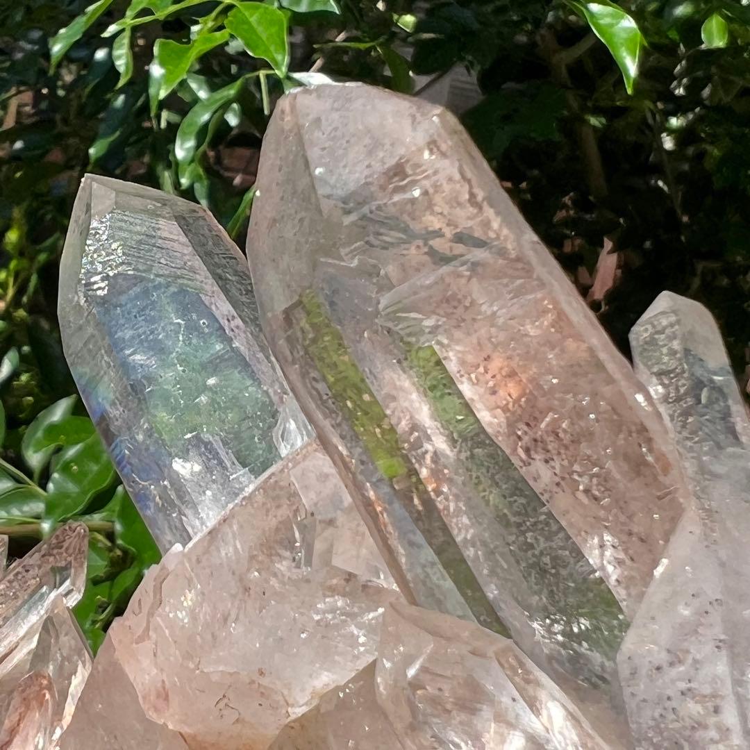 ✳️極稀品✨タンジェリンパワーと高透明度✨極上透明度 水晶クラスター 天然石 原石