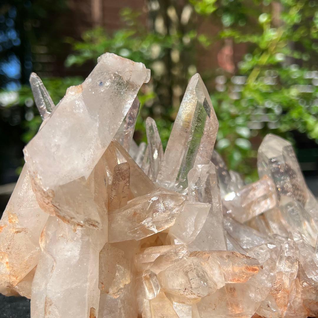 ✳️極稀品✨タンジェリンパワーと高透明度✨極上透明度 水晶クラスター 天然石 原石