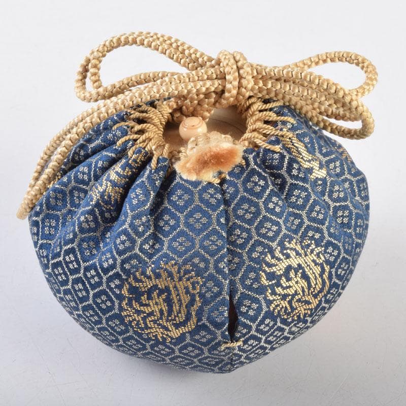 茶道具 一休庵 中村道年造 赤楽茶入 仕覆付 共箱 N