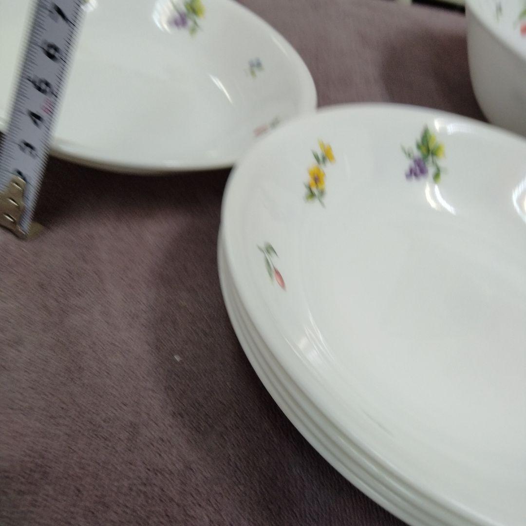 コレール 花柄食器セット 中皿 大皿 サラダボール 平皿20点