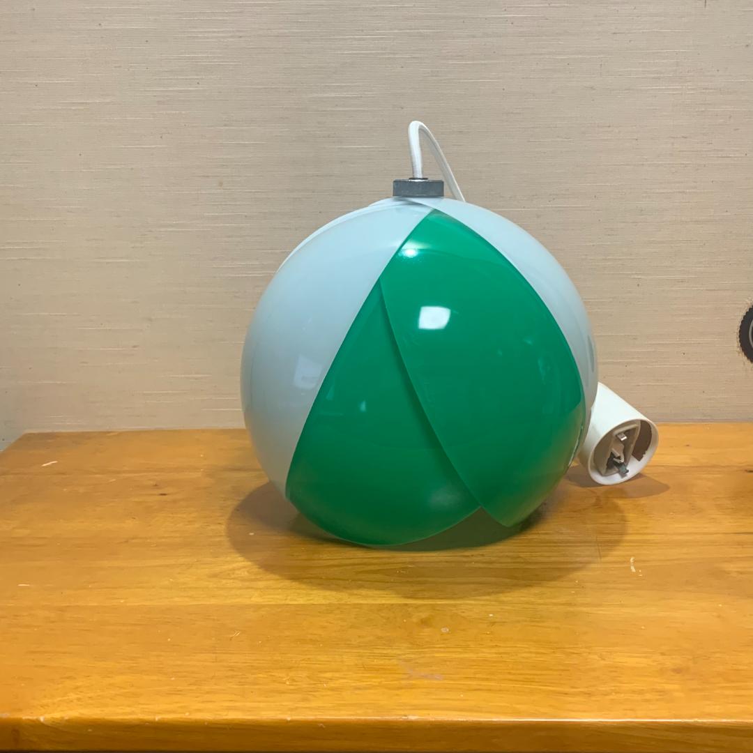 チューリップライト 緑 その5 昭和レトロ ペンダントライト コード交換済