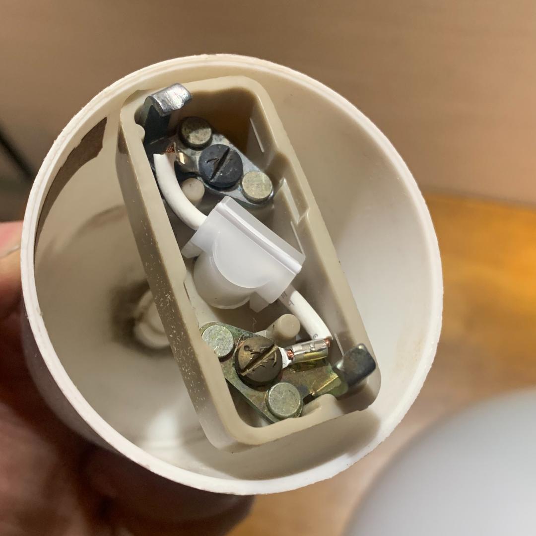 チューリップライト 緑 その5 昭和レトロ ペンダントライト コード交換済