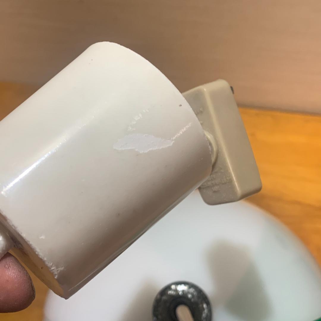 チューリップライト 緑 その5 昭和レトロ ペンダントライト コード交換済