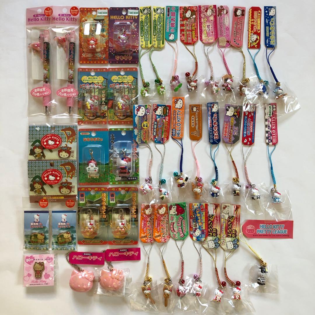 ご当地 ハローキティ ストラップ ボールペン ピンズ 大量 103個 まとめ
