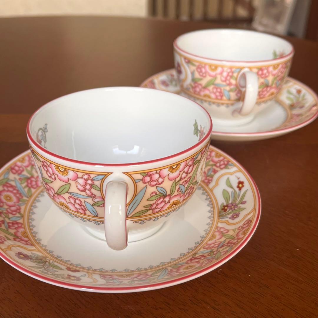 【未使用美品】ミントン★アジアンフラワー★C/S ペア（お箱無し）