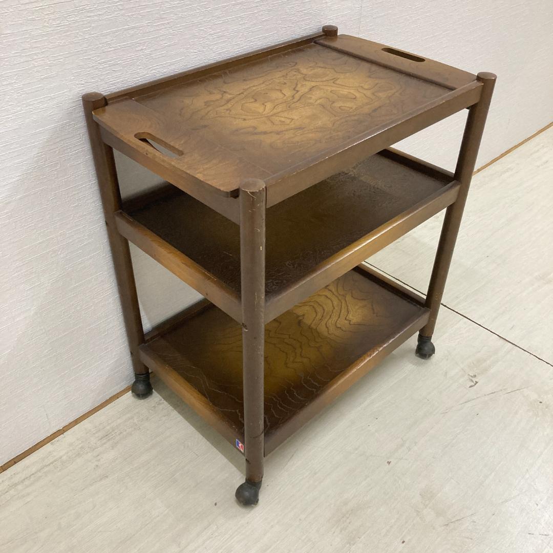 【飛騨産業】オールドキツツキ　ヴィンテージ　キッチンワゴン　トレー