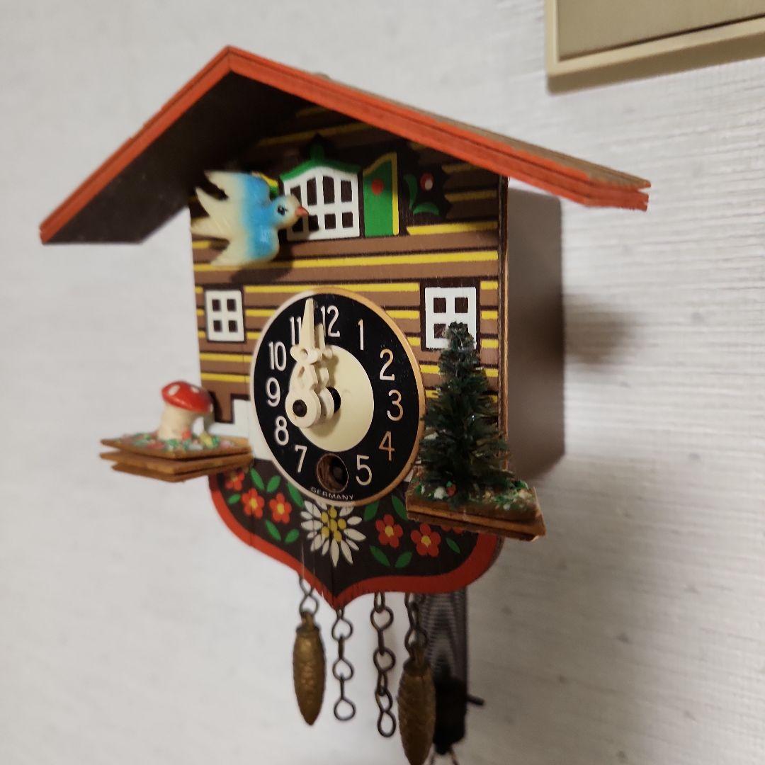 ドイツ/エングストラー社製 ゼンマイ巻 ミニチュア鳩時計 木製