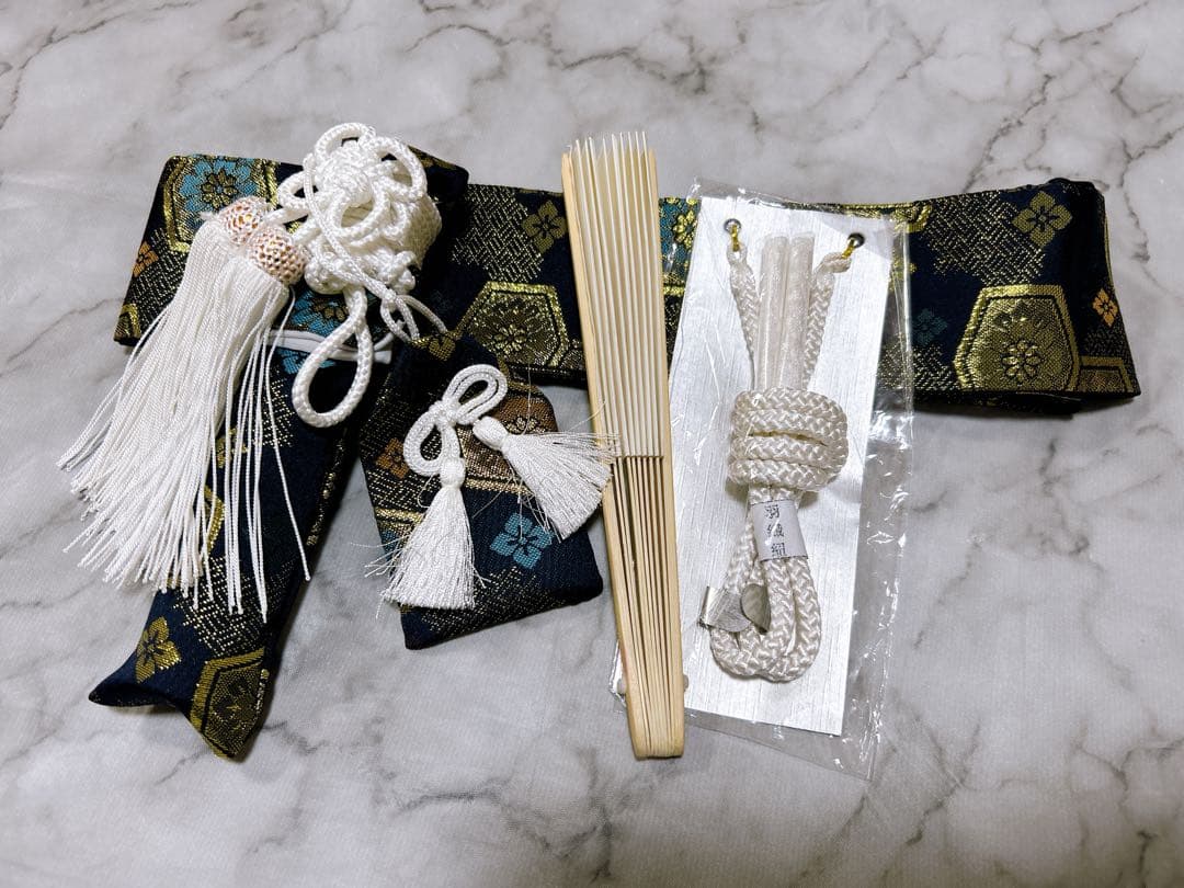 美品フルセット♡七五三　5歳　男の子　一式　鶴　兜　白系