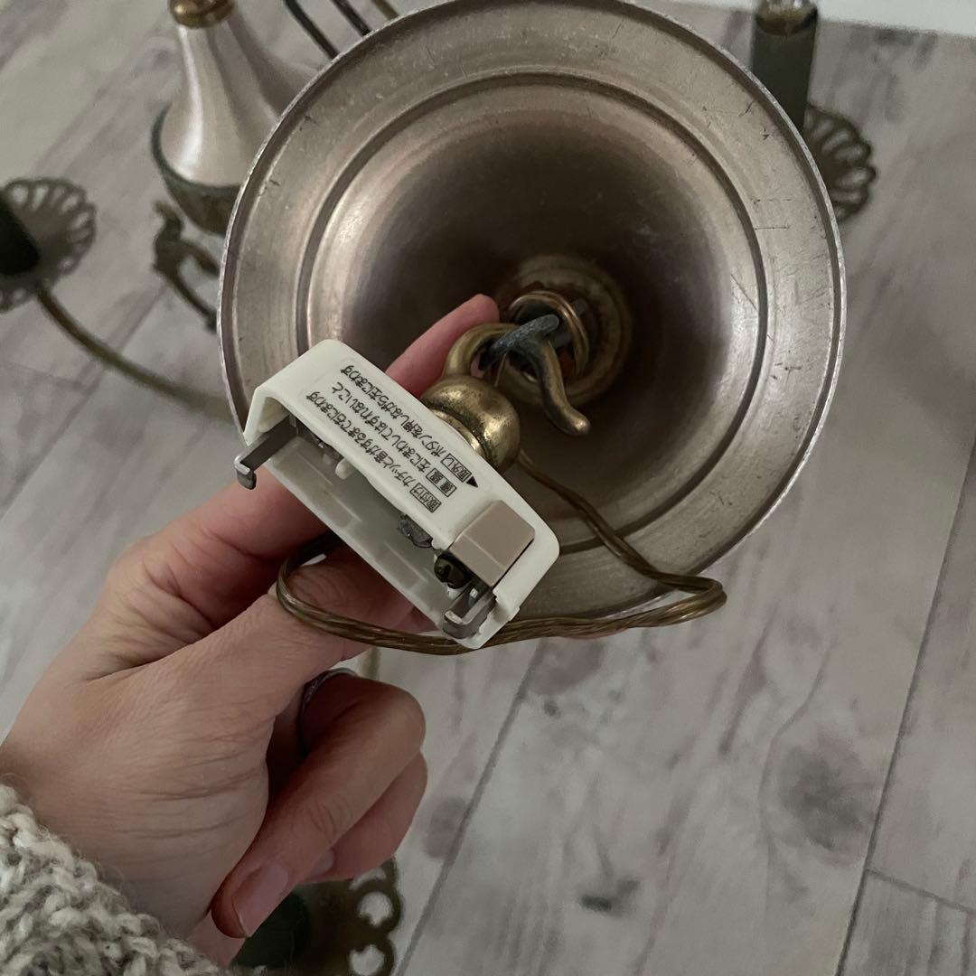 フランスアンティーク　3灯　シャンデリア